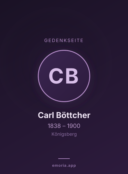 Gedenkportrait von Carl Böttcher