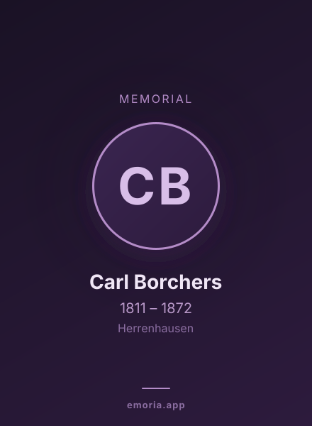 Memorial portrait of Carl Borchers