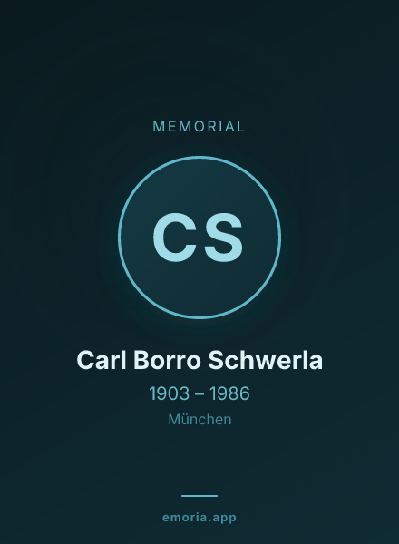 Memorial portrait of Carl Borro Schwerla