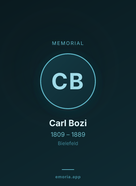 Memorial portrait of Carl Bozi