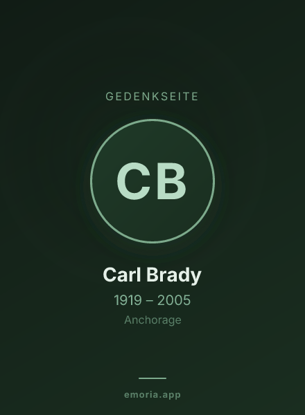 Gedenkportrait von Carl Brady