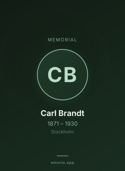 Memorial portrait of Carl Brandt