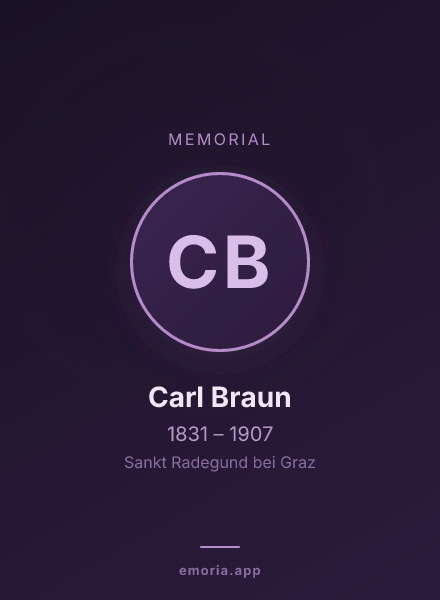 Memorial portrait of Carl Braun