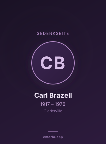 Gedenkportrait von Carl Brazell