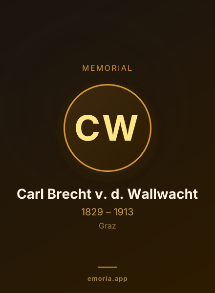 Memorial portrait of Carl Brecht v. d. Wallwacht