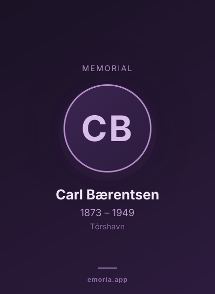 Memorial portrait of Carl Bærentsen