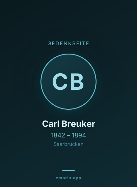 Gedenkportrait von Carl Breuker