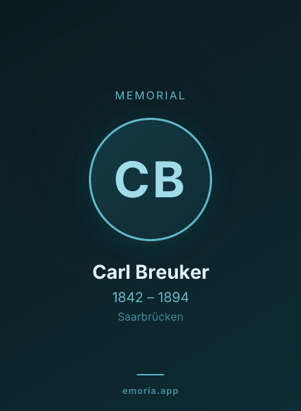 Memorial portrait of Carl Breuker