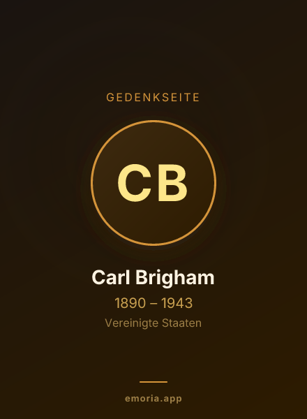 Gedenkportrait von Carl Brigham