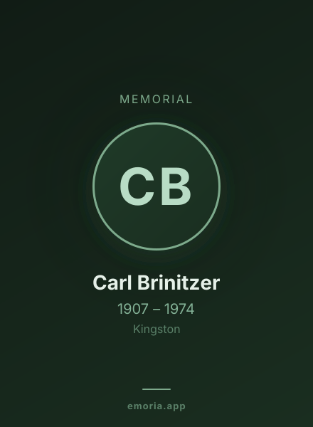 Memorial portrait of Carl Brinitzer