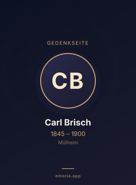 Gedenkportrait von Carl Brisch