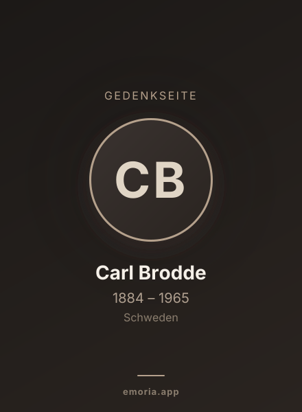 Gedenkportrait von Carl Brodde