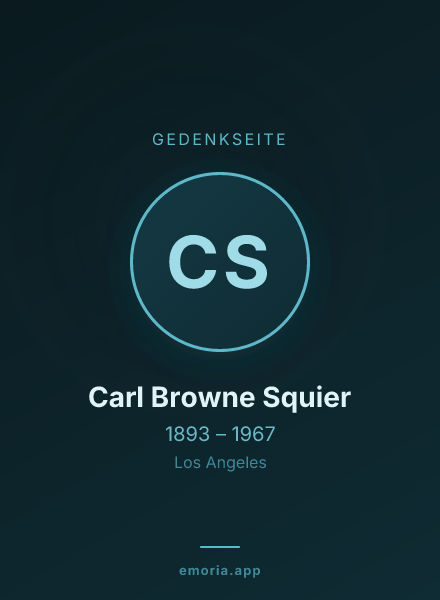 Gedenkportrait von Carl Browne Squier