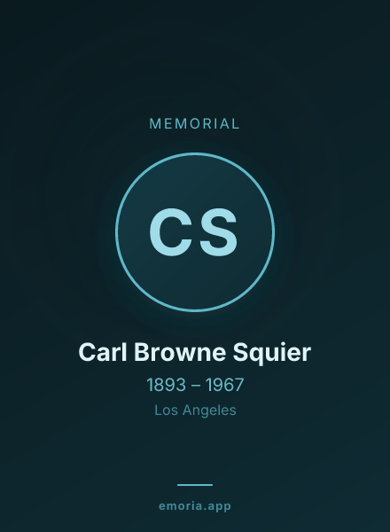 Memorial portrait of Carl Browne Squier