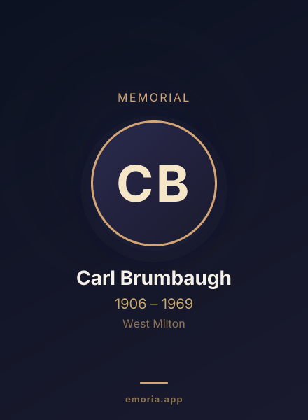 Memorial portrait of Carl Brumbaugh