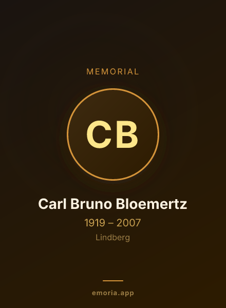 Memorial portrait of Carl Bruno Bloemertz