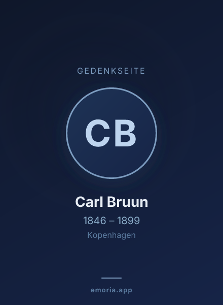 Gedenkportrait von Carl Bruun