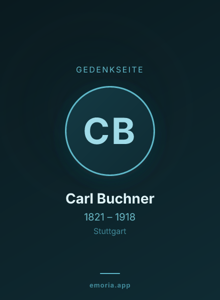 Gedenkportrait von Carl Buchner
