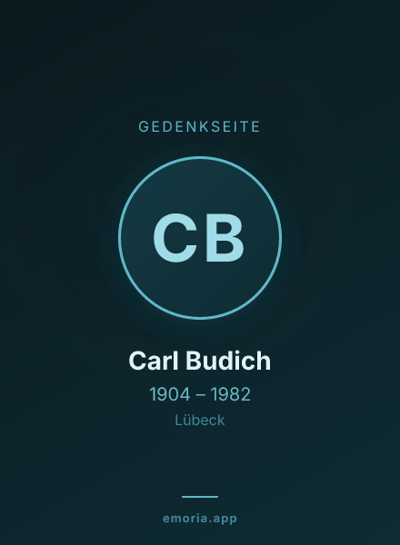 Gedenkportrait von Carl Budich