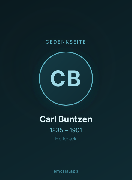 Gedenkportrait von Carl Buntzen