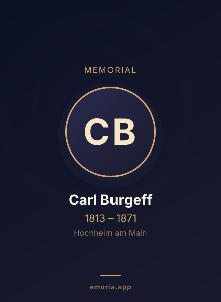 Memorial portrait of Carl Burgeff