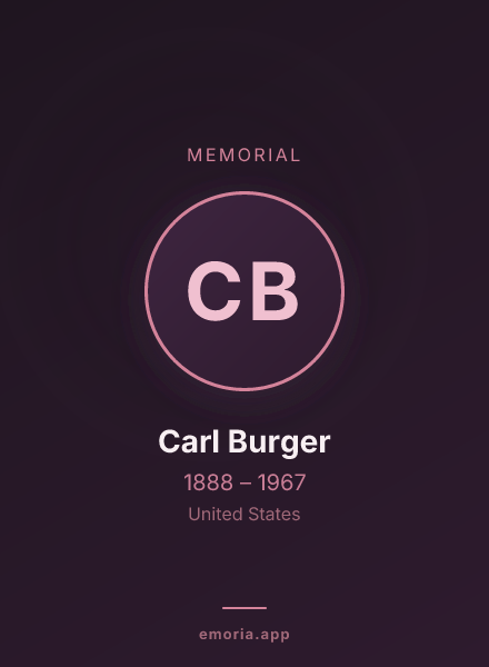 Memorial portrait of Carl Burger
