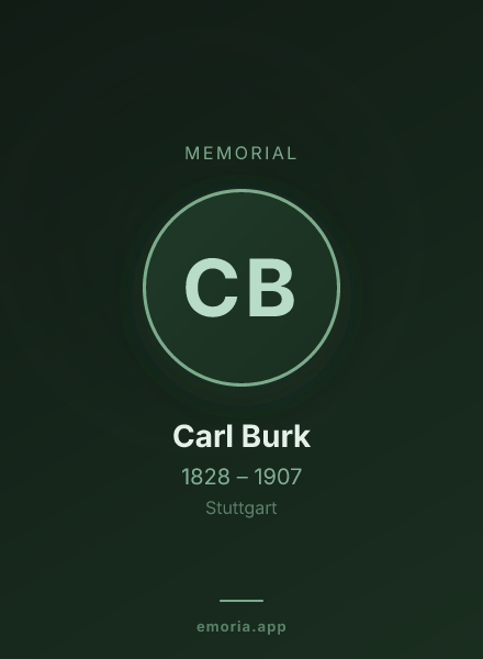 Memorial portrait of Carl Burk