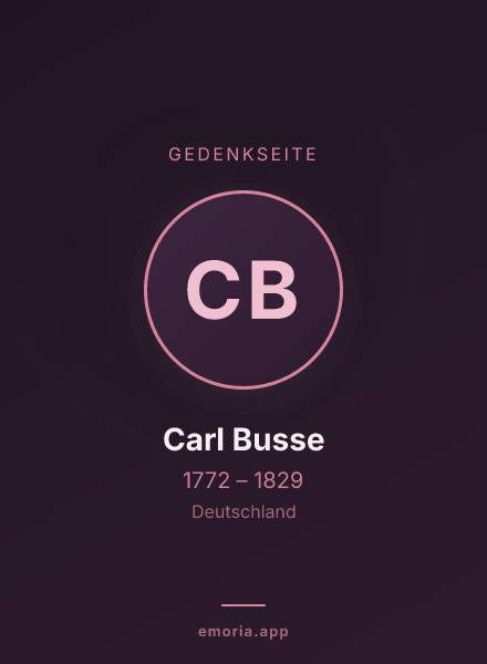 Gedenkportrait von Carl Busse