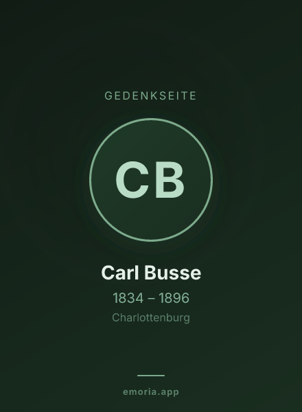 Gedenkportrait von Carl Busse