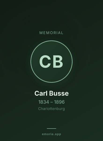 Memorial portrait of Carl Busse
