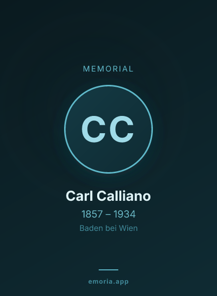 Memorial portrait of Carl Calliano