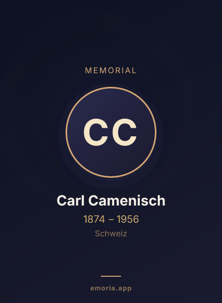 Memorial portrait of Carl Camenisch