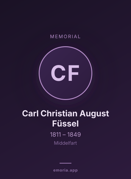 Memorial portrait of Carl Christian August Füssel