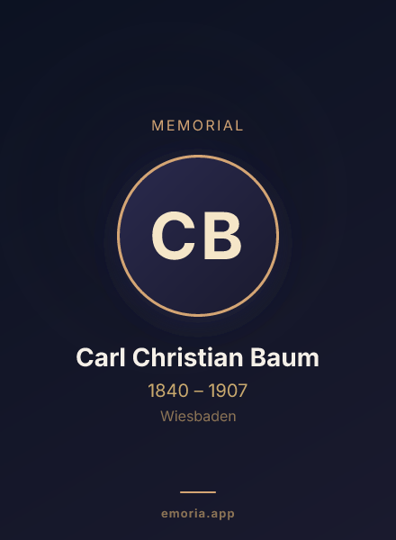 Memorial portrait of Carl Christian Baum