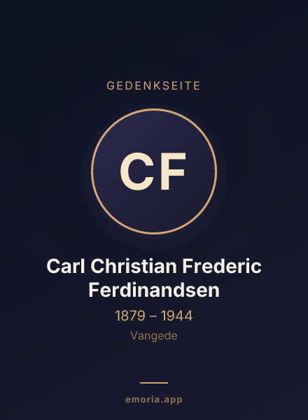 Gedenkportrait von Carl Christian Frederic Ferdinandsen
