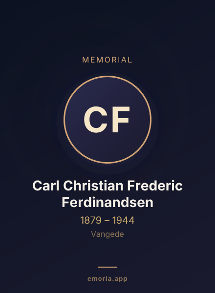 Memorial portrait of Carl Christian Frederic Ferdinandsen