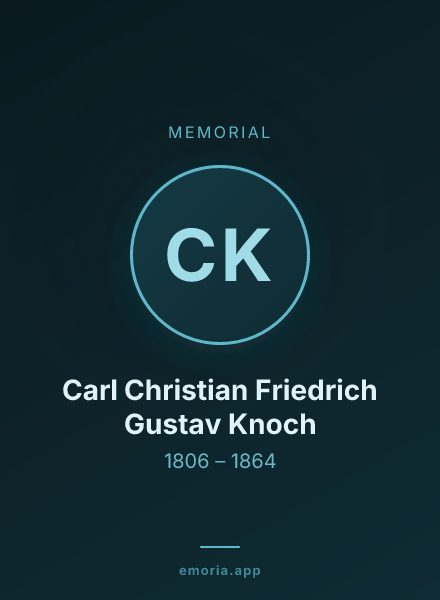 Memorial portrait of Carl Christian Friedrich Gustav Knoch