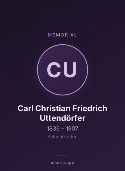 Memorial portrait of Carl Christian Friedrich Uttendörfer