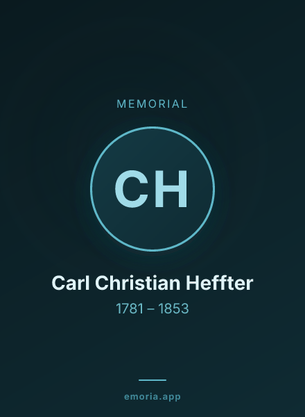 Memorial portrait of Carl Christian Heffter