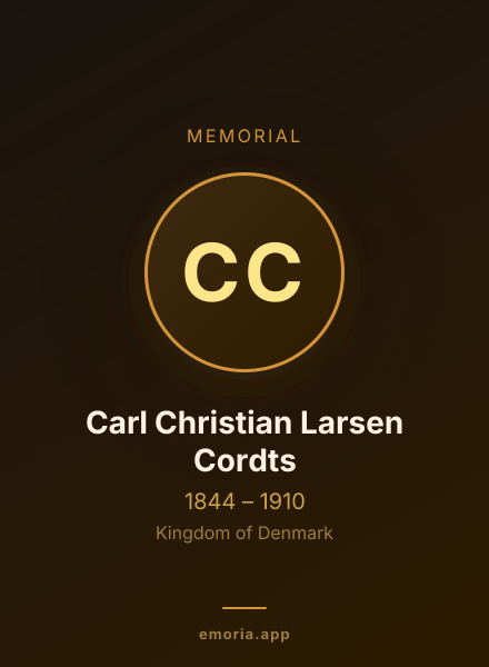 Memorial portrait of Carl Christian Larsen Cordts
