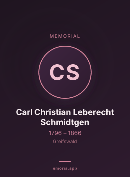 Memorial portrait of Carl Christian Leberecht Schmidtgen