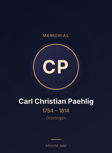 Memorial portrait of Carl Christian Paehlig