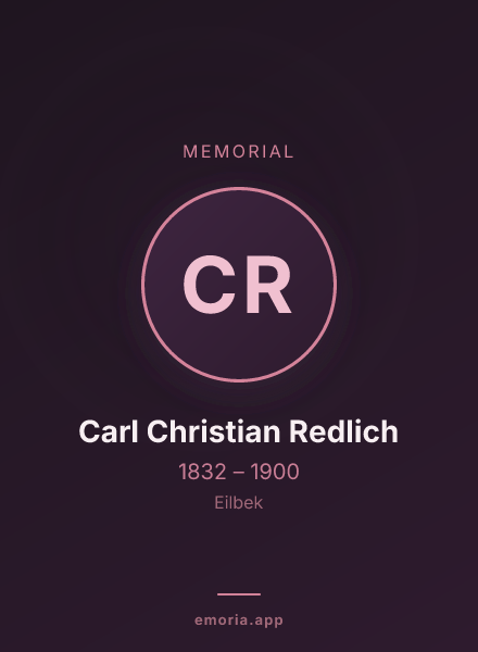 Memorial portrait of Carl Christian Redlich