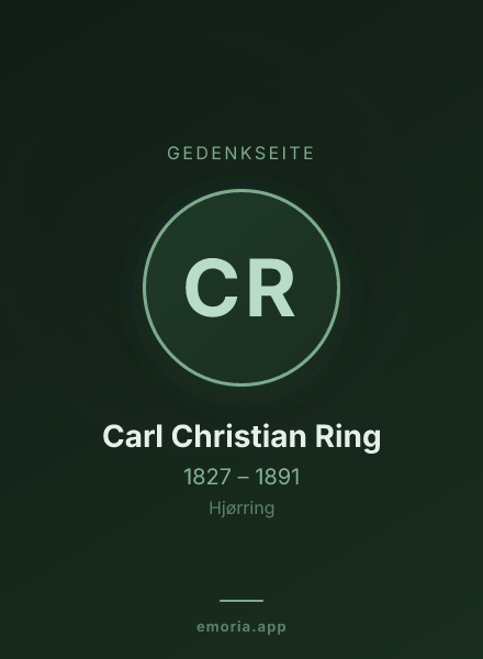 Gedenkportrait von Carl Christian Ring