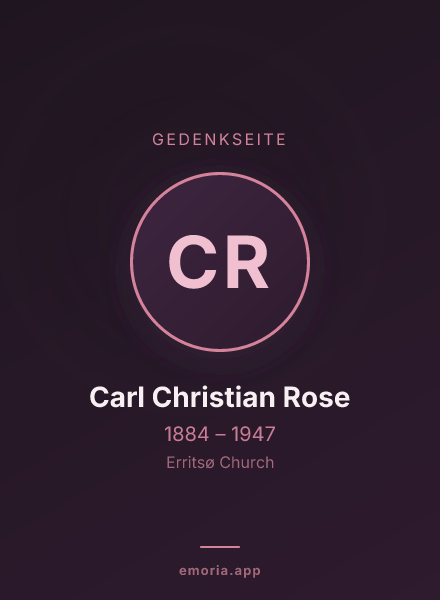Gedenkportrait von Carl Christian Rose