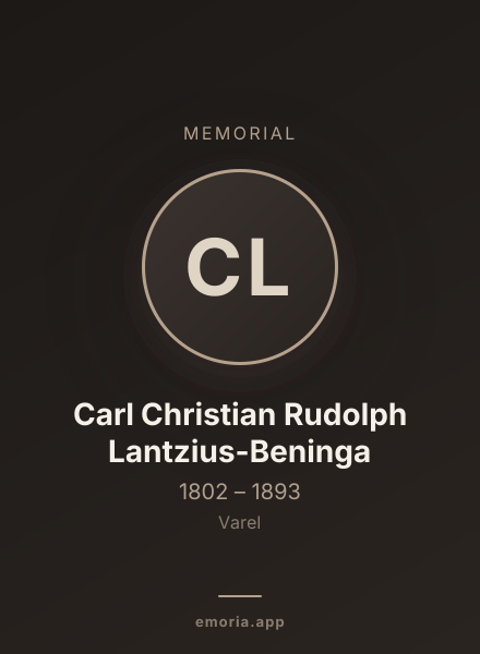 Memorial portrait of Carl Christian Rudolph Lantzius-Beninga