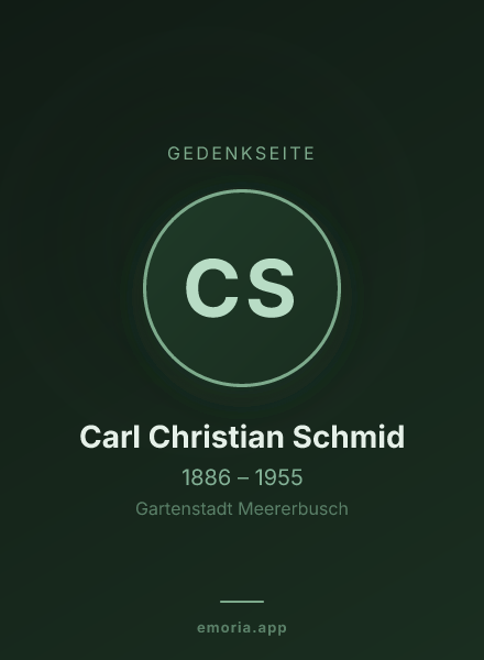 Gedenkportrait von Carl Christian Schmid