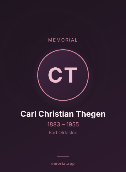 Memorial portrait of Carl Christian Thegen