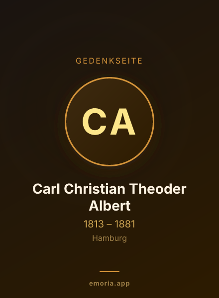 Gedenkportrait von Carl Christian Theoder Albert