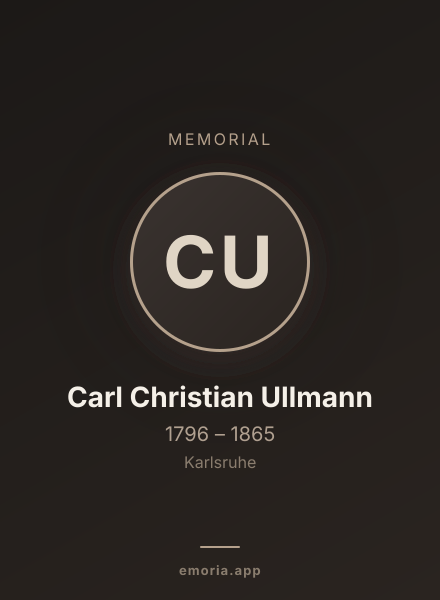 Memorial portrait of Carl Christian Ullmann